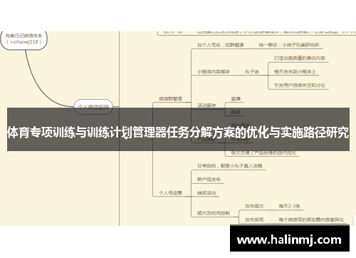 体育专项训练与训练计划管理器任务分解方案的优化与实施路径研究